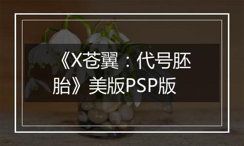 《X苍翼：代号胚胎》美版PSP版