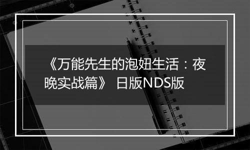 《万能先生的泡妞生活：夜晚实战篇》 日版NDS版