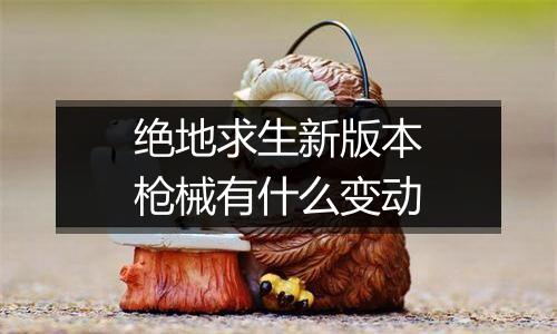 绝地求生新版本枪械有什么变动