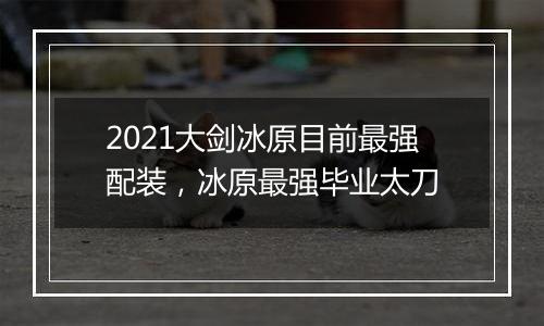 2021大剑冰原目前最强配装，冰原最强毕业太刀