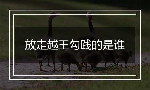 放走越王勾践的是谁