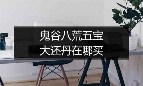 鬼谷八荒五宝大还丹在哪买