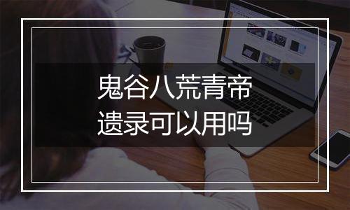 鬼谷八荒青帝遗录可以用吗