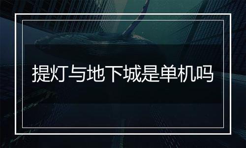 提灯与地下城是单机吗