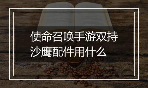 使命召唤手游双持沙鹰配件用什么