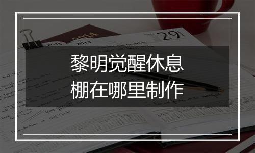黎明觉醒休息棚在哪里制作