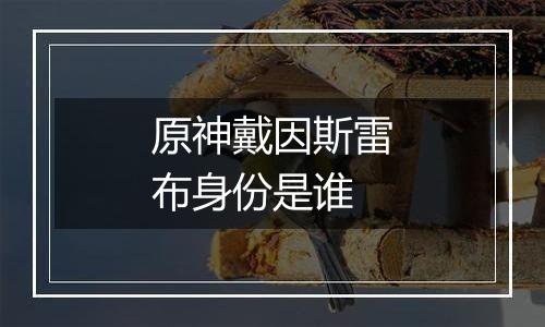 原神戴因斯雷布身份是谁
