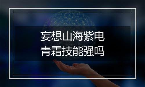 妄想山海紫电青霜技能强吗