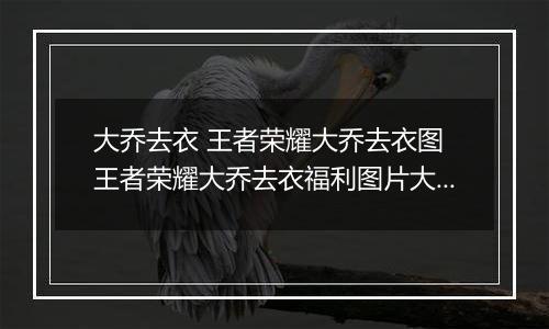大乔去衣 王者荣耀大乔去衣图 王者荣耀大乔去衣福利图片大全