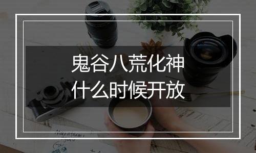 鬼谷八荒化神什么时候开放