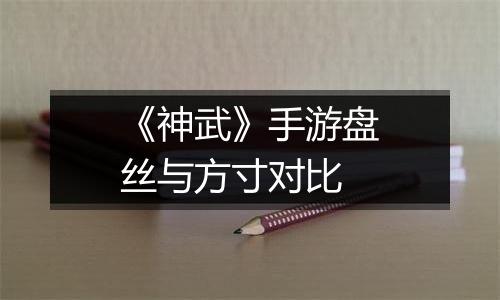 《神武》手游盘丝与方寸对比
