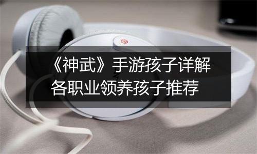 《神武》手游孩子详解 各职业领养孩子推荐