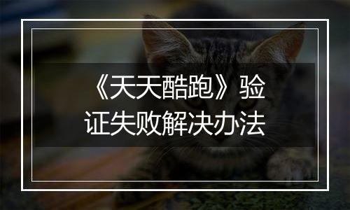 《天天酷跑》验证失败解决办法