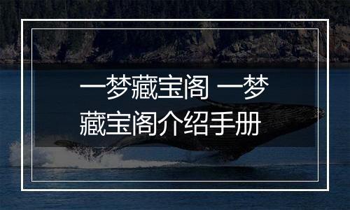 一梦藏宝阁 一梦藏宝阁介绍手册