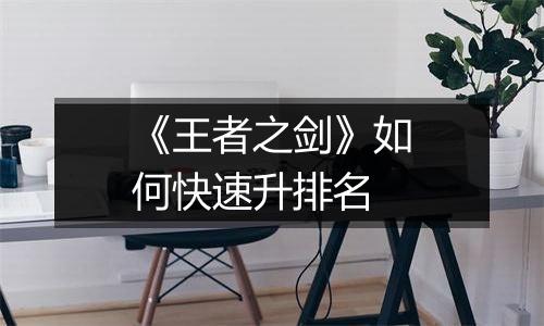 《王者之剑》如何快速升排名