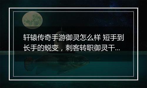 轩辕传奇手游御灵怎么样 短手到长手的蜕变，刺客转职御灵干货起底