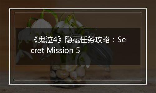 《鬼泣4》隐藏任务攻略：Secret Mission 5