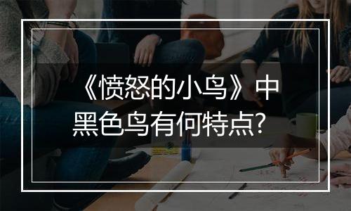 《愤怒的小鸟》中黑色鸟有何特点?