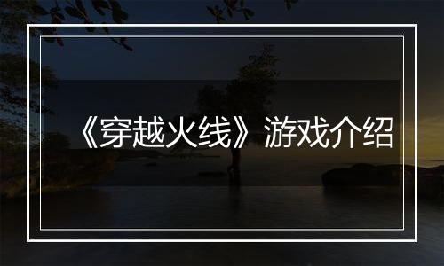 《穿越火线》游戏介绍