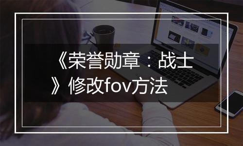 《荣誉勋章：战士》修改fov方法