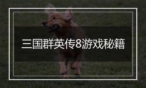 三国群英传8游戏秘籍