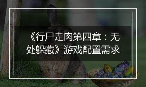 《行尸走肉第四章：无处躲藏》游戏配置需求