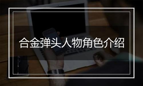 合金弹头人物角色介绍