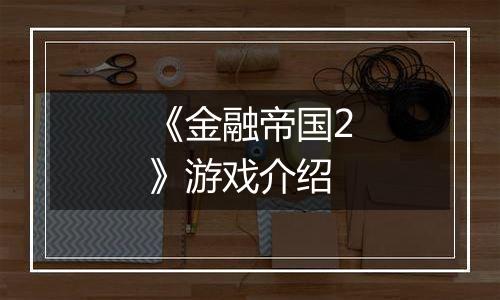 《金融帝国2》游戏介绍