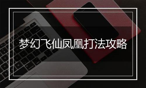 梦幻飞仙凤凰打法攻略
