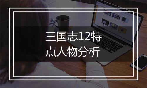三国志12特点人物分析