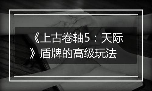 《上古卷轴5：天际》盾牌的高级玩法