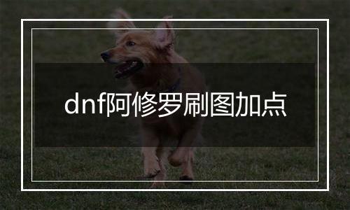 dnf阿修罗刷图加点