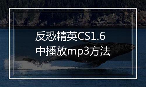 反恐精英CS1.6中播放mp3方法