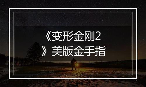 《变形金刚2》美版金手指