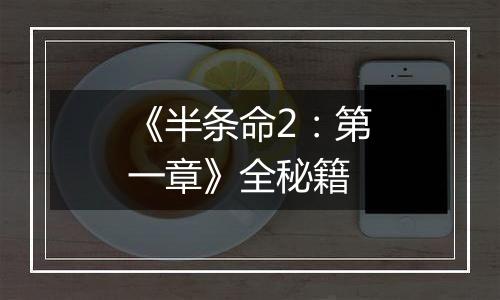 《半条命2：第一章》全秘籍