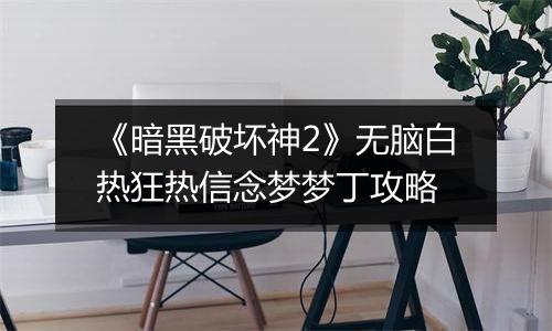 《暗黑破坏神2》无脑白热狂热信念梦梦丁攻略