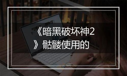 《暗黑破坏神2》骷髅使用的