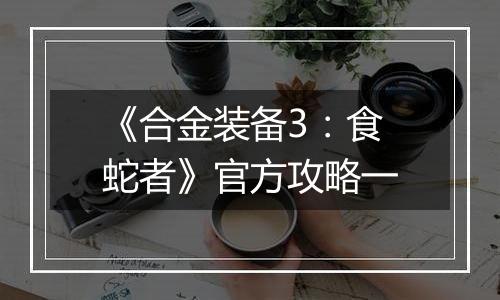 《合金装备3：食蛇者》官方攻略一