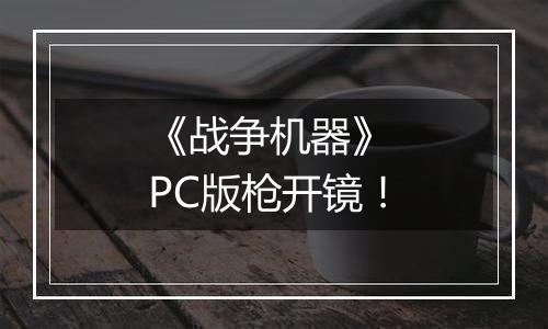 《战争机器》 PC版枪开镜！