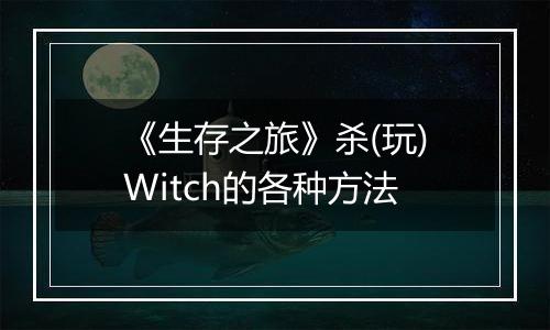 《生存之旅》杀(玩)Witch的各种方法