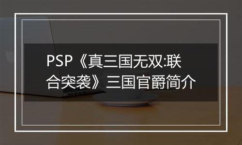 PSP《真三国无双:联合突袭》三国官爵简介