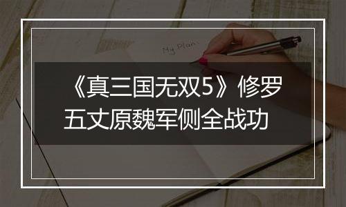 《真三国无双5》修罗五丈原魏军侧全战功