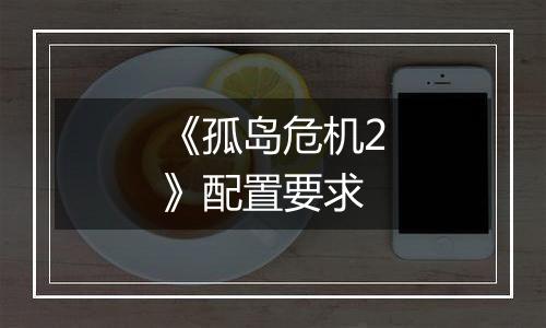 《孤岛危机2》配置要求