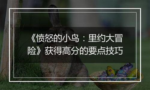 《愤怒的小鸟：里约大冒险》获得高分的要点技巧