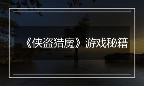 《侠盗猎魔》游戏秘籍