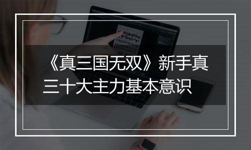 《真三国无双》新手真三十大主力基本意识