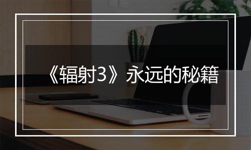 《辐射3》永远的秘籍