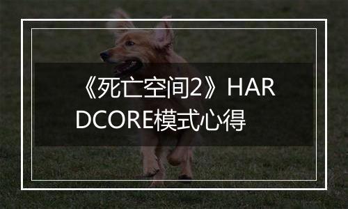 《死亡空间2》HARDCORE模式心得