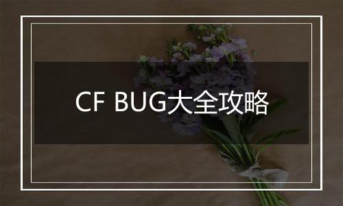 CF BUG大全攻略