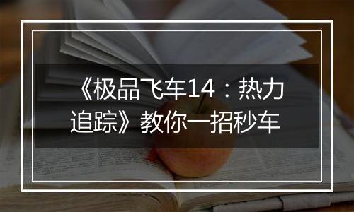 《极品飞车14：热力追踪》教你一招秒车